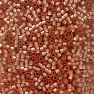 Miyuki Delica 11/0 Silver Lined Peach Alabaster Dyed