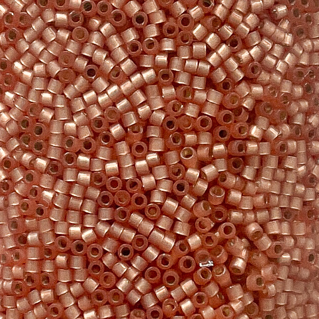 Miyuki Delica 11/0 Silver Lined Peach Alabaster Dyed