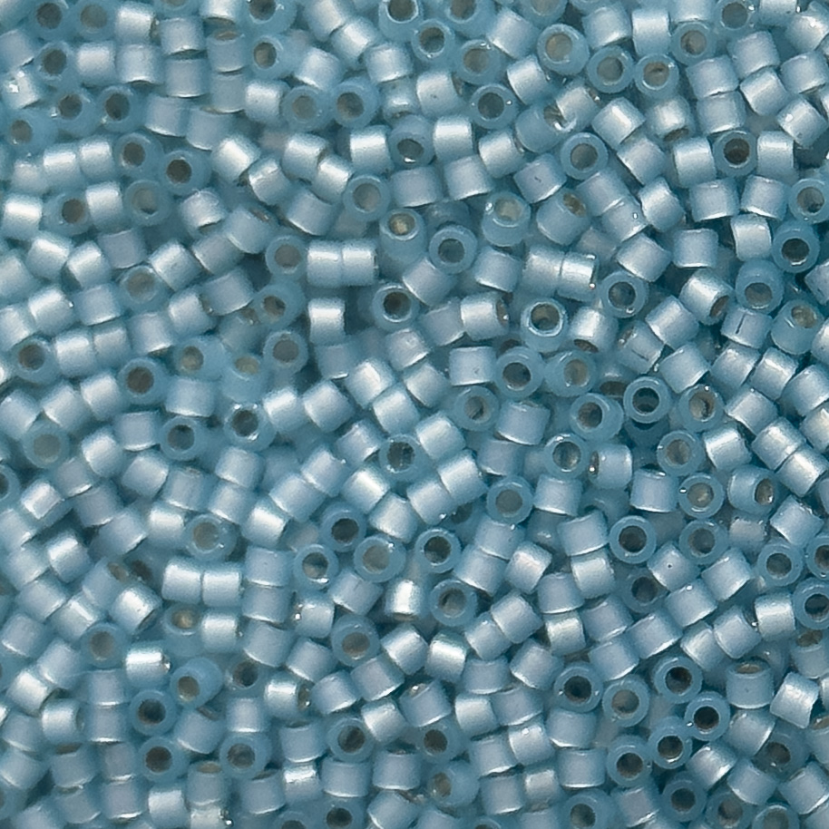 Miyuki Delica 11/0 Silver Lined Lt.Aqua Alab Dyed 