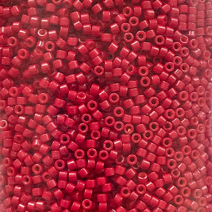 Miyuki Delica 11/0 Opaque Red Dyed